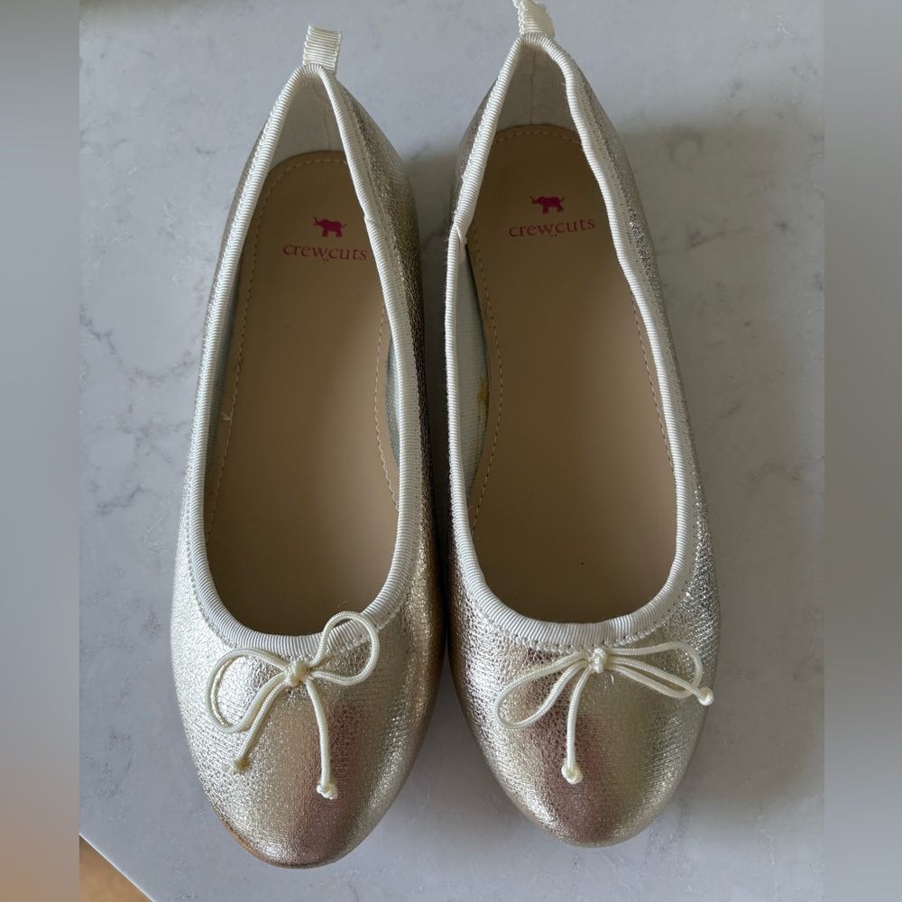 JCrew Crewcuts gold ballet flats
